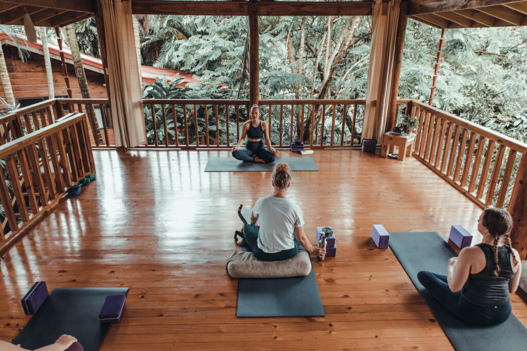Yoga class at Bodhi Surf + Yoga in Uvita, Osa, Costa Rica