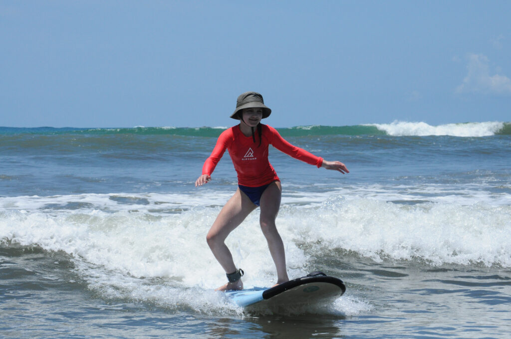 Family surf lessons with Bodhi Surf + Yoga at the Marino Ballena National Park in Uvita, Osa, Costa Rica