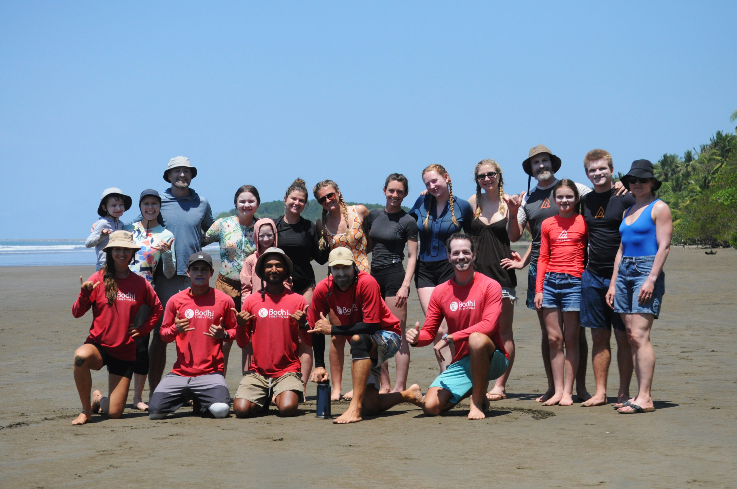 Family surf lessons with Bodhi Surf + Yoga at the Marino Ballena National Park in Uvita, Osa, Costa Rica