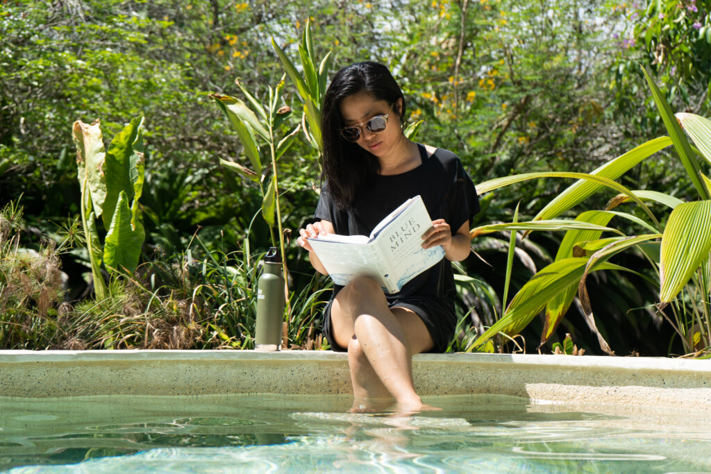 Cooling off by the pool at Bodhi Surf + Yoga in Uvita, Osa, Costa Rica,
