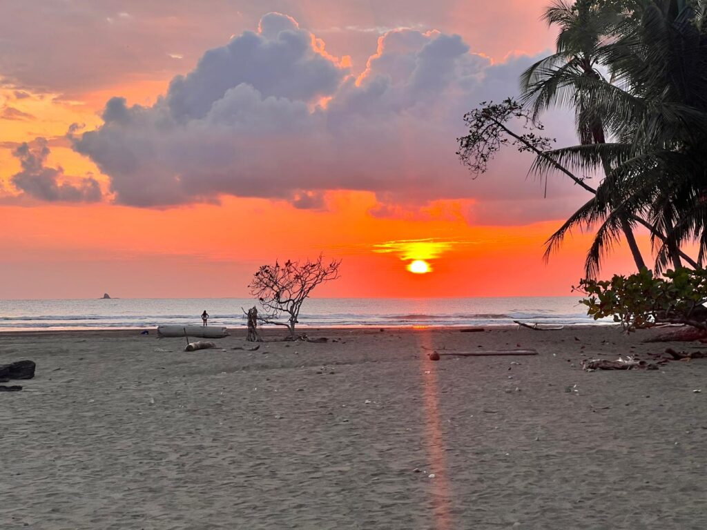 Sunset at the Marino Ballena National Park in Uvita, Osa, Costa Rica