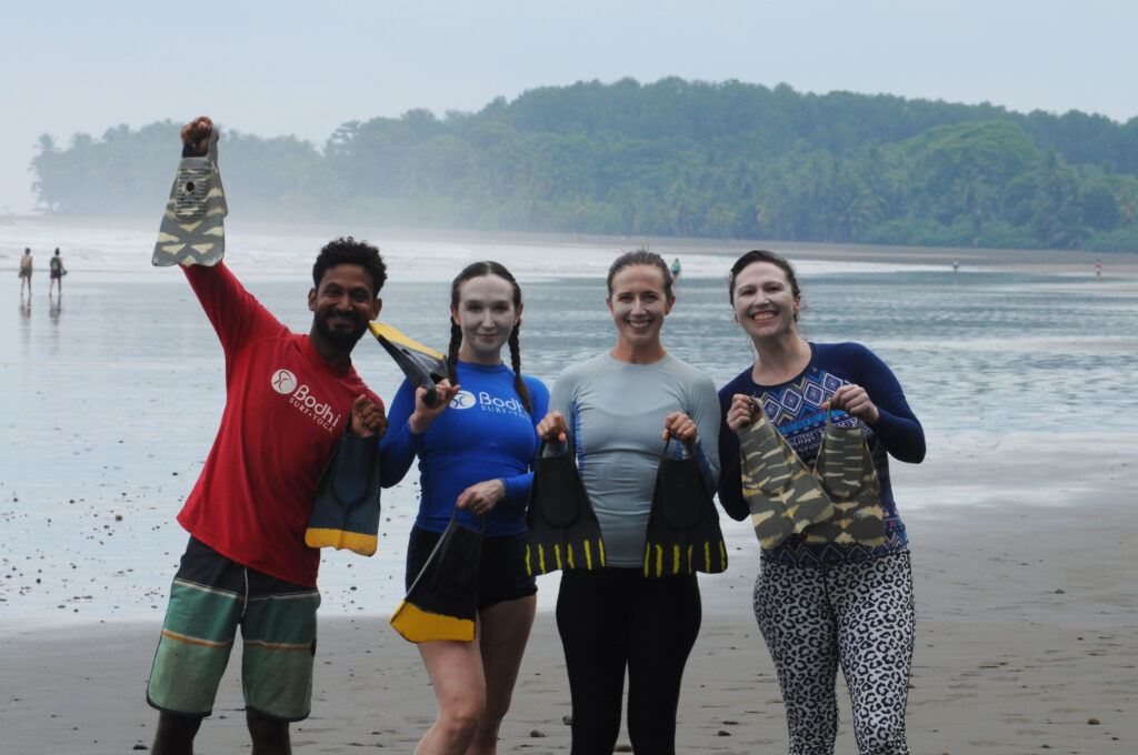 Bodysurfing lessons at the Marino Ballena National Park with Bodhi Surf + Yoga