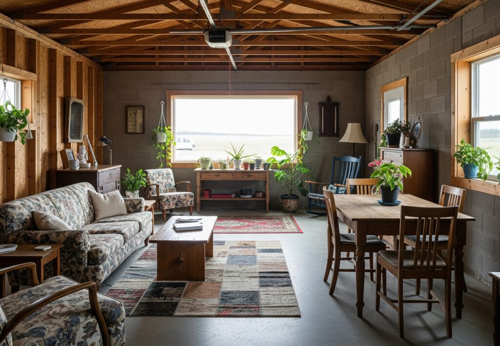 A garage that was turned into a living space