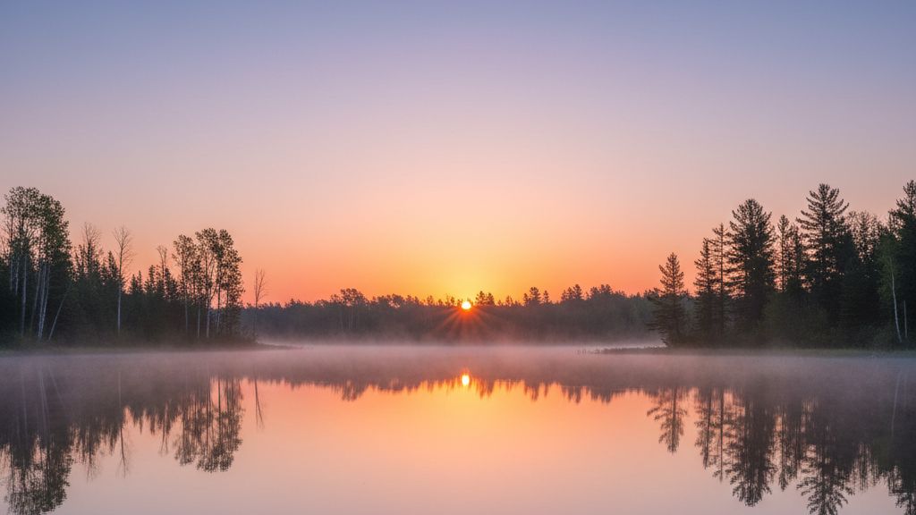 A peaceful sunrise over a lake near St. Paul, Alberta, symbolizing a calm and balanced local real estate market in Fall 2025.
