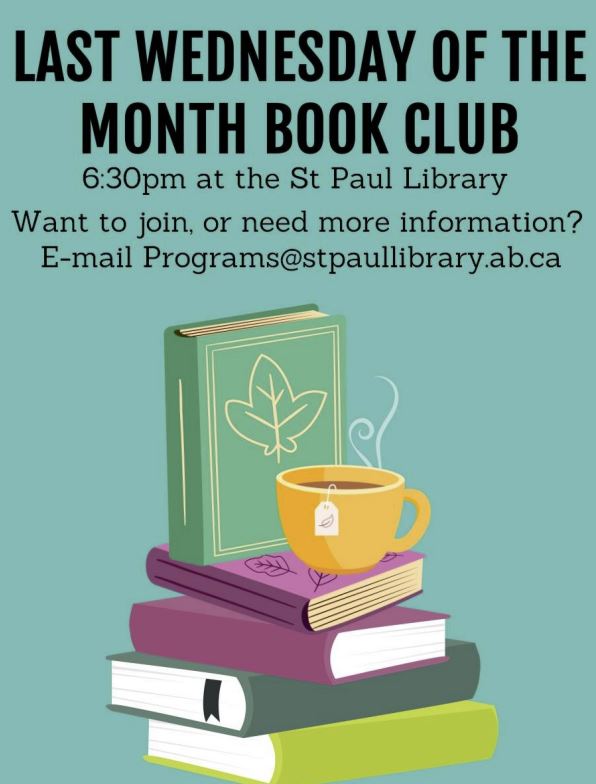 St. Paul Municipal Library poster for End of the Month Book Club