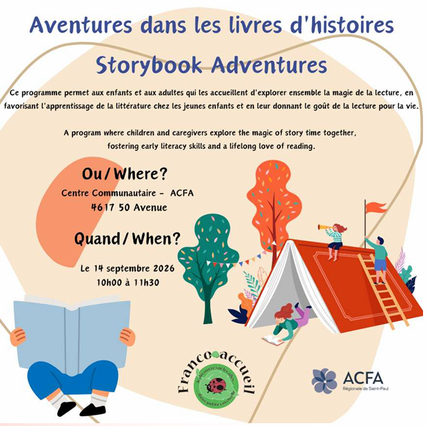 ACFA Regionale de Saint Paul event poster for Storybook Adventures on September 14, 2026