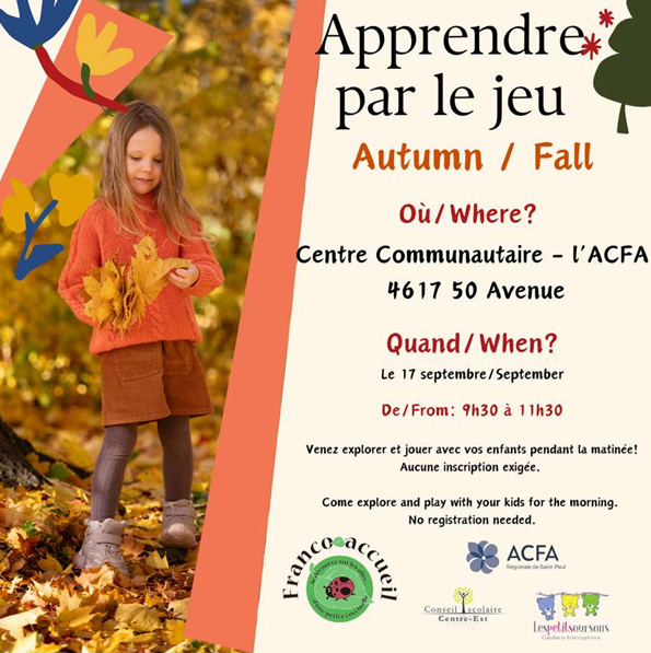 ACFA Regionale de Saint Paul event poster for Apprendre par le jeu on September 17, 2026