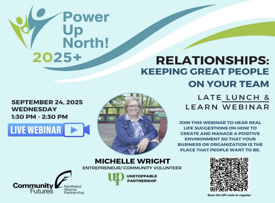 Community Future event poster for Relationships: Keeping Great People on Your Team webinar on September 24, 2025