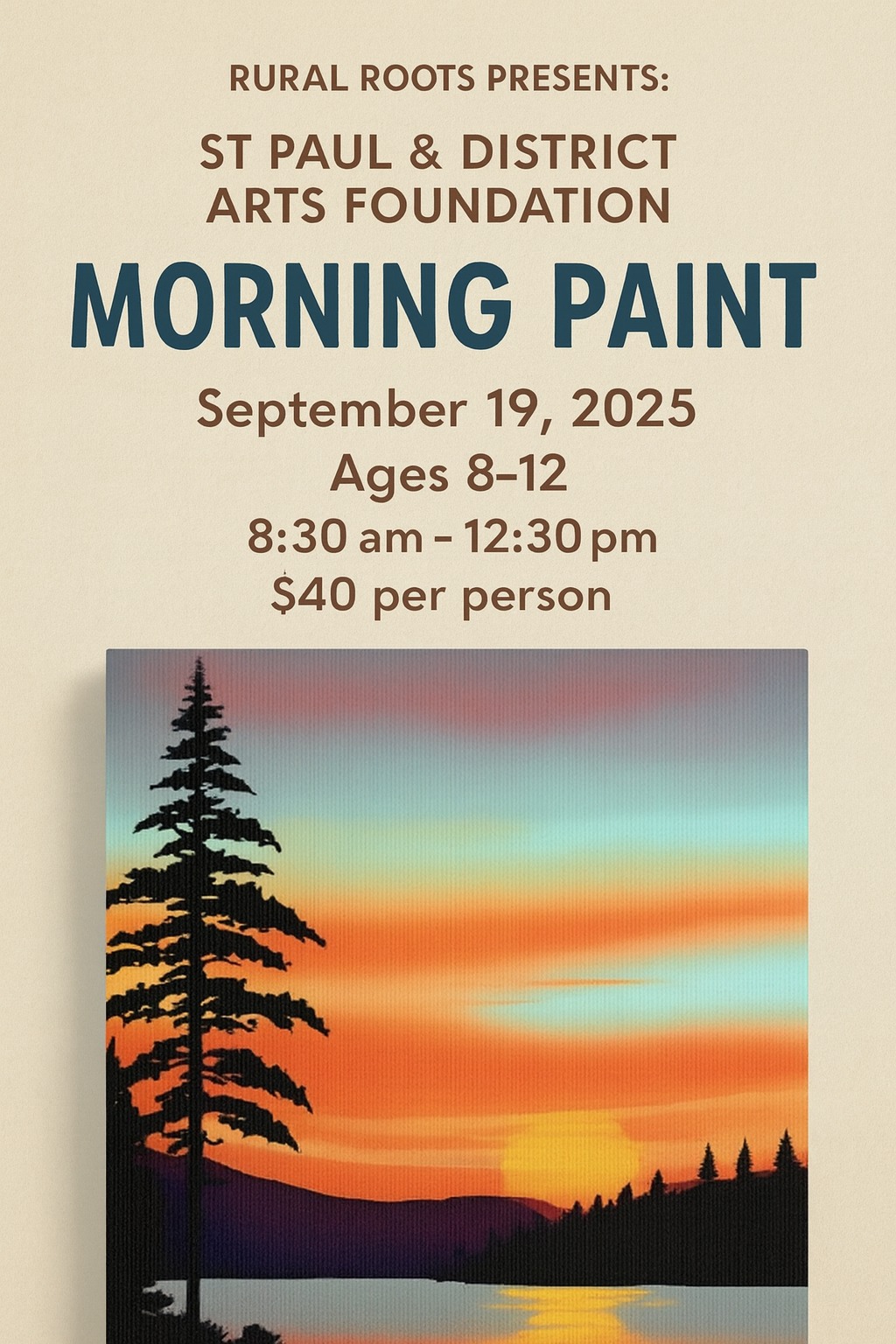 Rural Roots-Events-Morning Paint 20250919 Rural Roots Academy event poster for Morning Paint in St. Paul, Alberta, on September 19, 2025