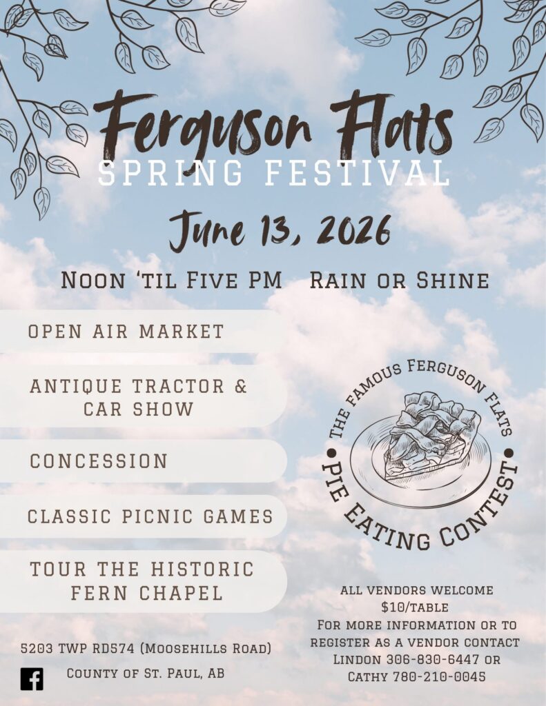 Ferguson Flats Association event poster for the Annual Spring Festival on June 13, 2026