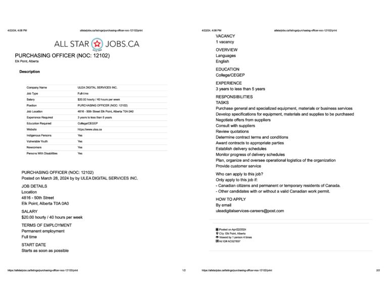 Careers Archive Town of Elk Point