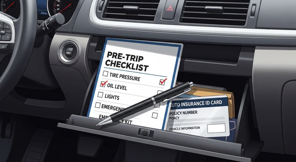 An Alberta driver's glovebox guide checklist for car accidents.