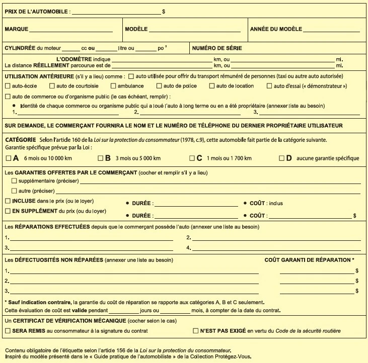 Etiquette auto