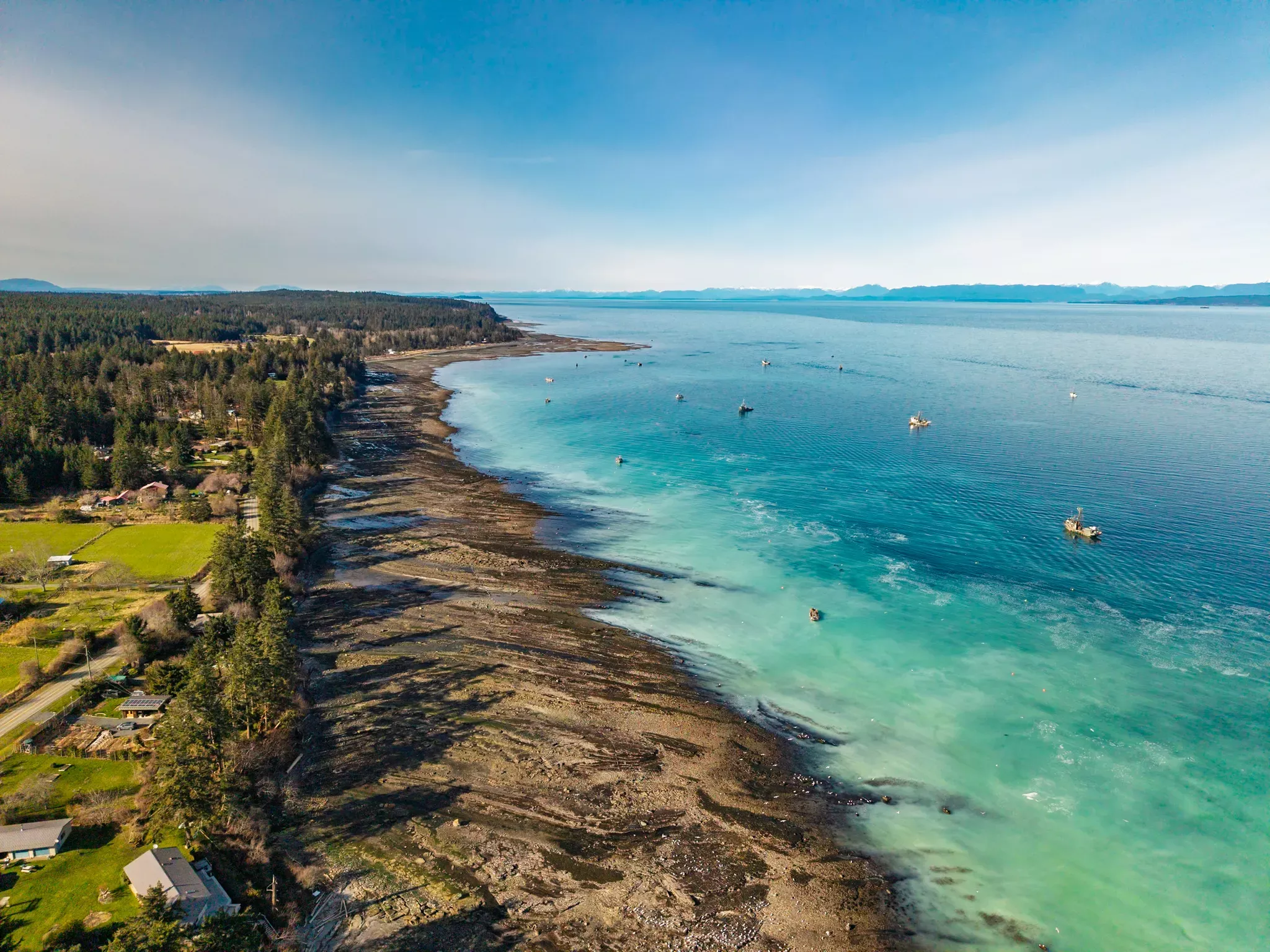A panoramic view of Denman Island BC