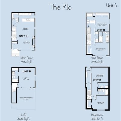 The RIO Unit B - FLOORPLANS 2633 1st Ave N.W