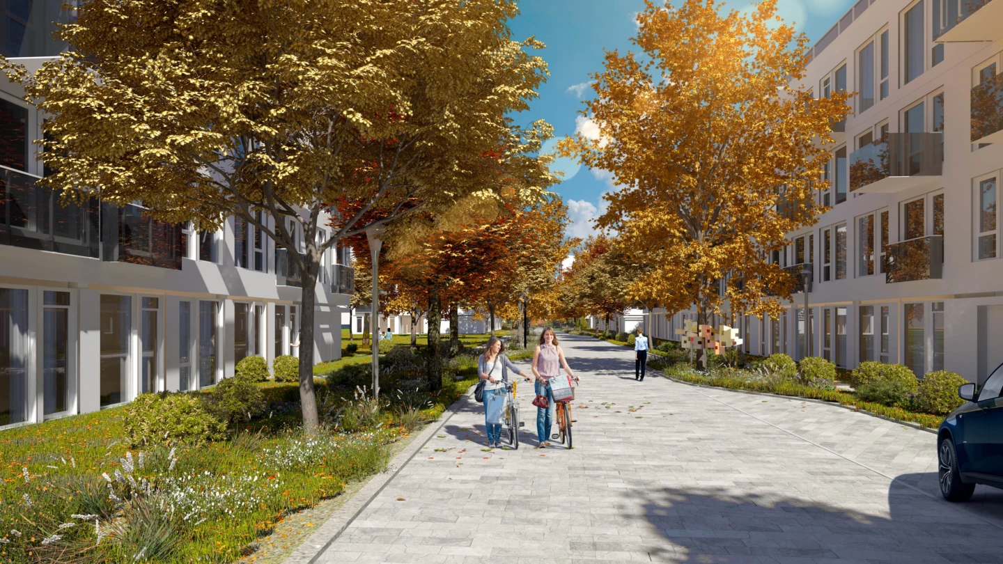 Extérieur de l'Aire TOD Bois Franc