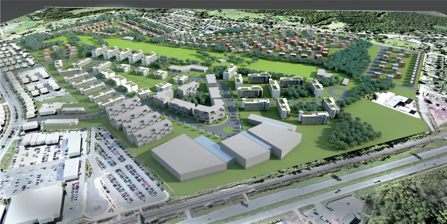 Vue d'ensemble sur l'Aire TOD Saint-Basile-le-Grand