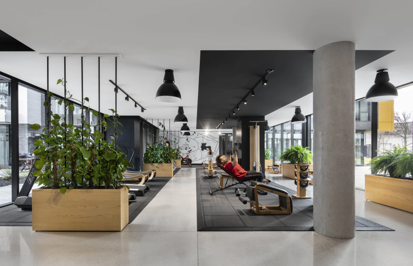 Intérieur des Ateliers Castelnau, salle d'entraînement