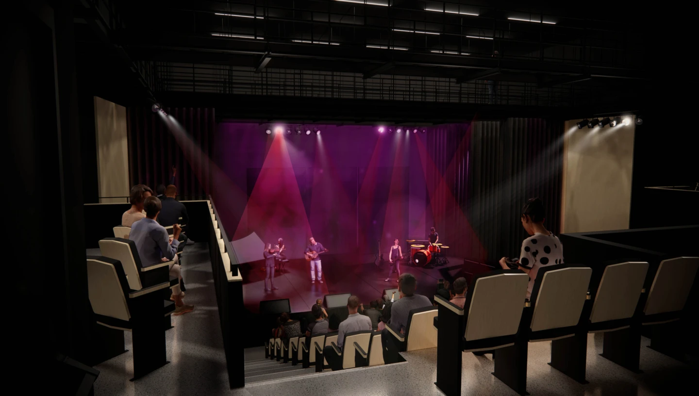 Intérieur du centre d’art et de culture de Kahnawà:ke