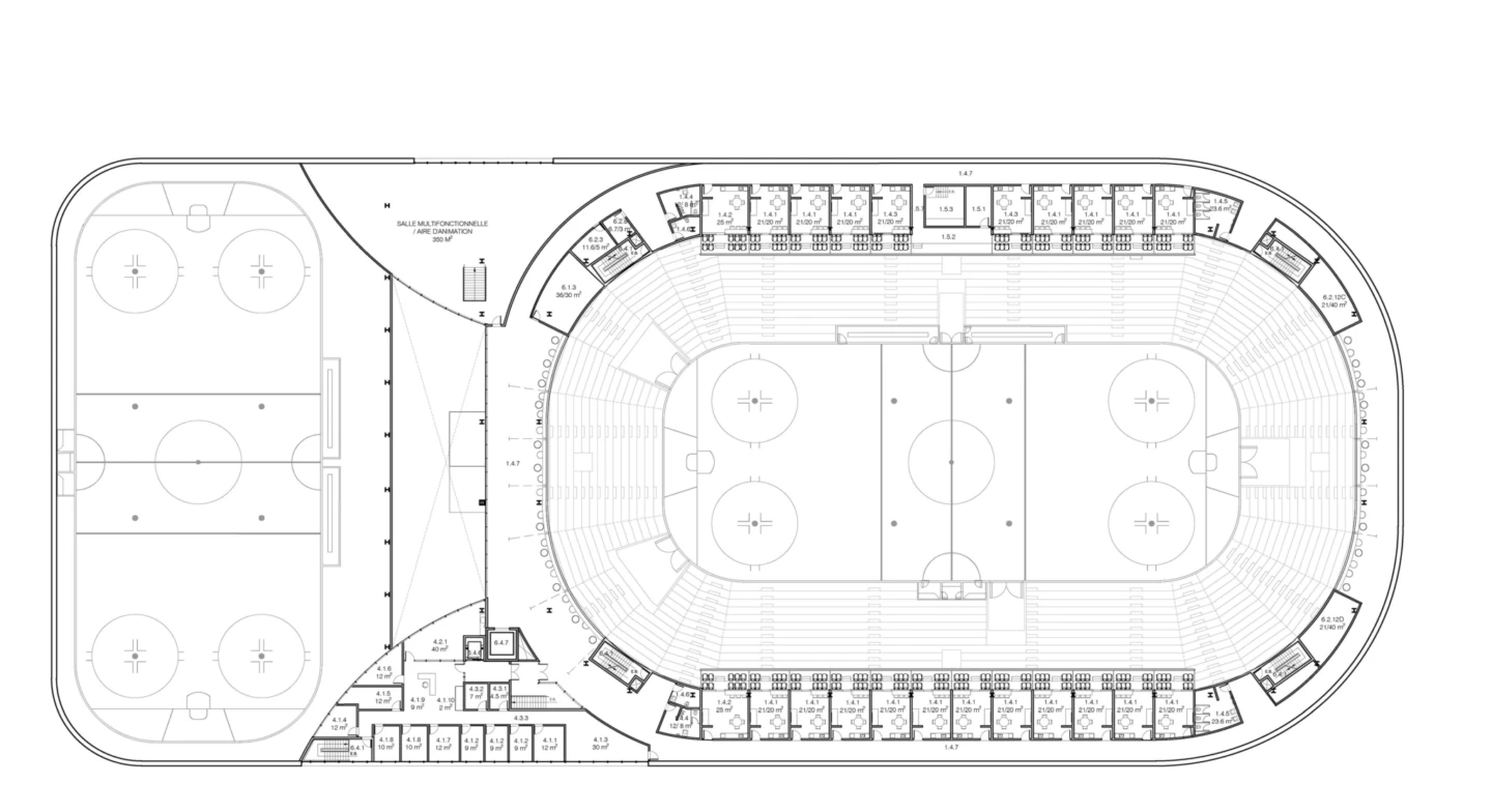 Plan du Colisée Videotron