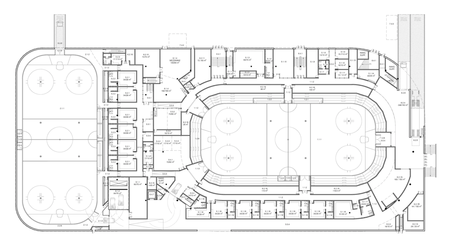 Plan du Colisée Videotron