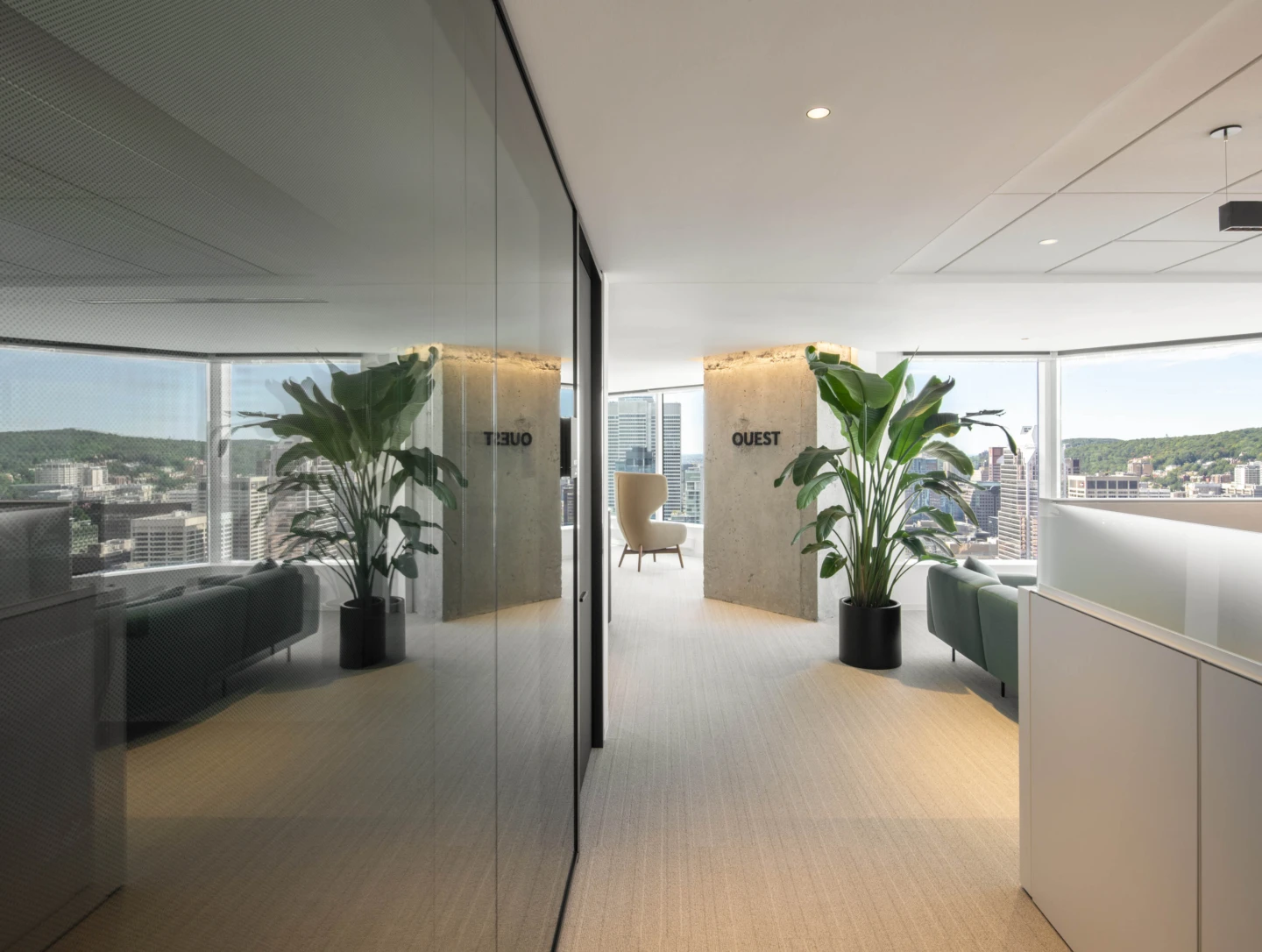 Intérieur des bureaux exécutifs Desjardins