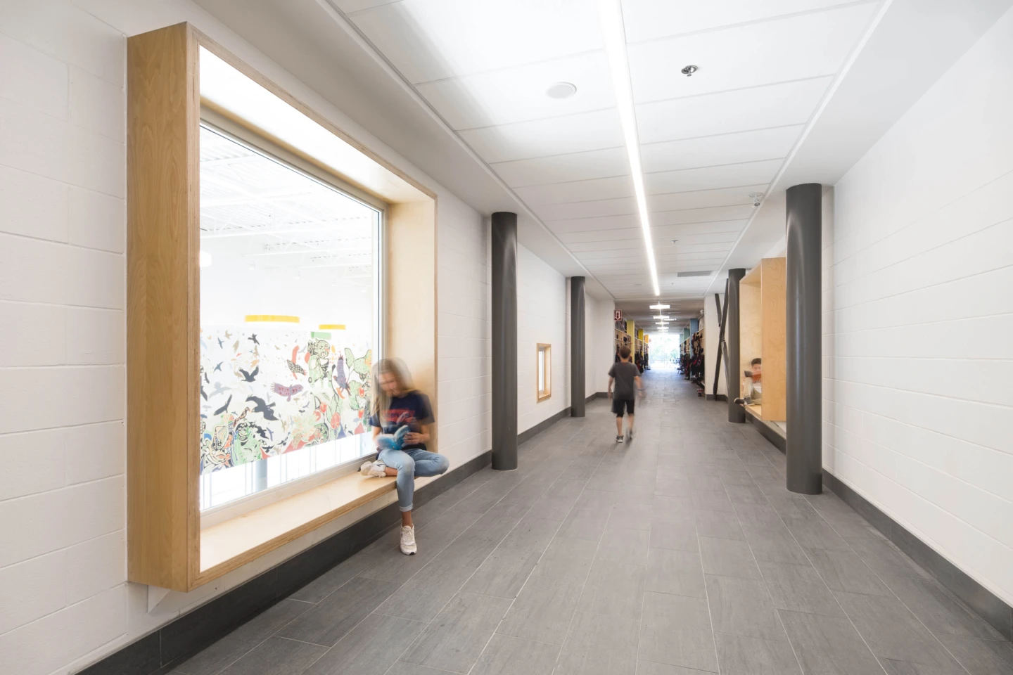 Intérieur de l’école primaire des Jardins-des-Patriotes