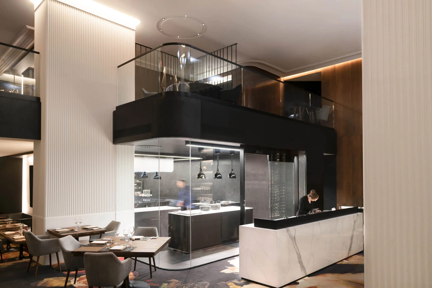 Intérieur du restaurant Jérôme Ferrer-Europea