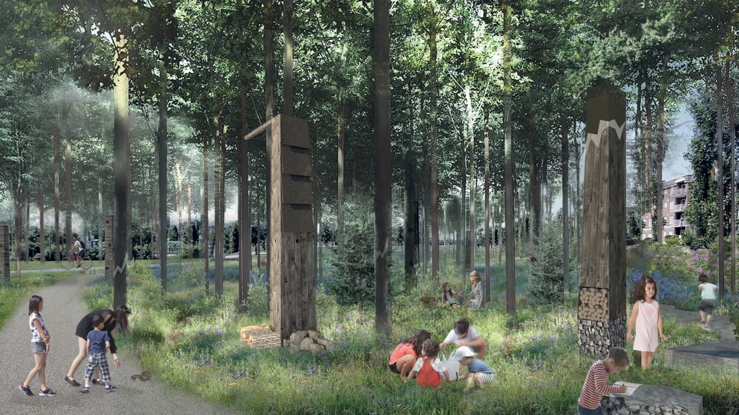 View of Le Filon – Biodiversity corridor in Saint-Laurent