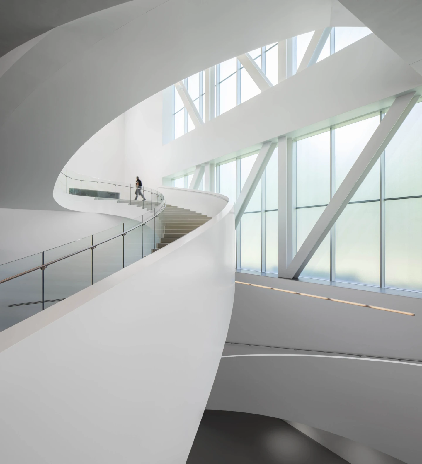 Intérieur du Musée des beaux-arts du Québec, vue des escaliers