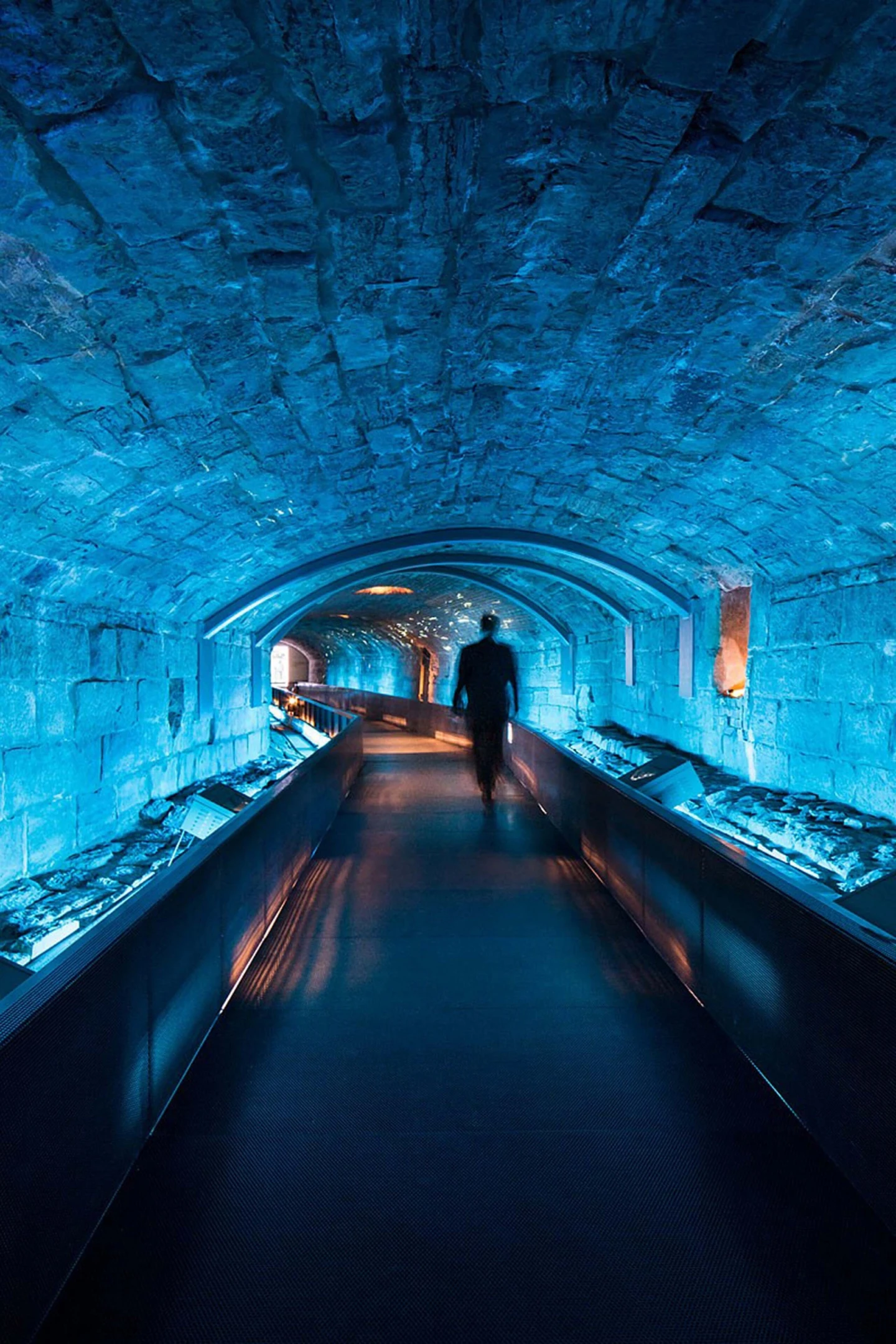 Intérieur du Fort de Ville-Marie – Pointe-à-Callière, tunnel