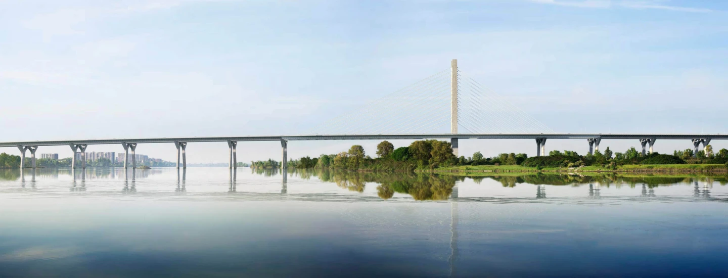 Vue générale du Pont Samuel-De Champlain