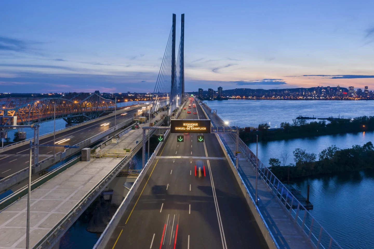 Vue sur le Pont Samuel-De Champlain