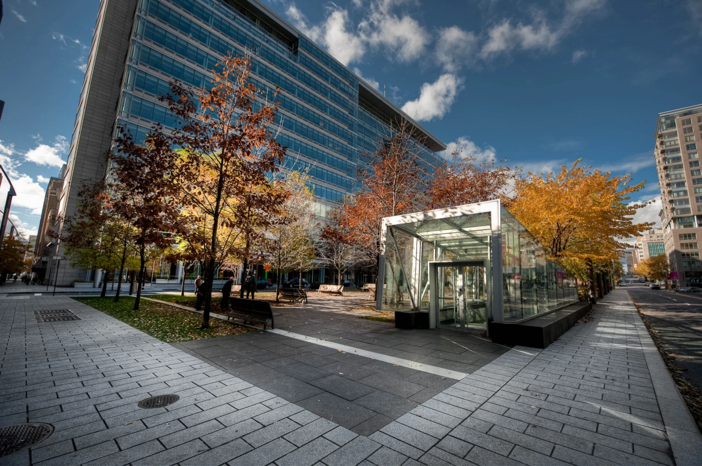 Vue sur le Quartier international de Montréal