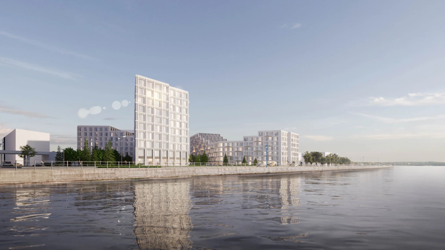 Vue du Quartier Maritime et de l'eau