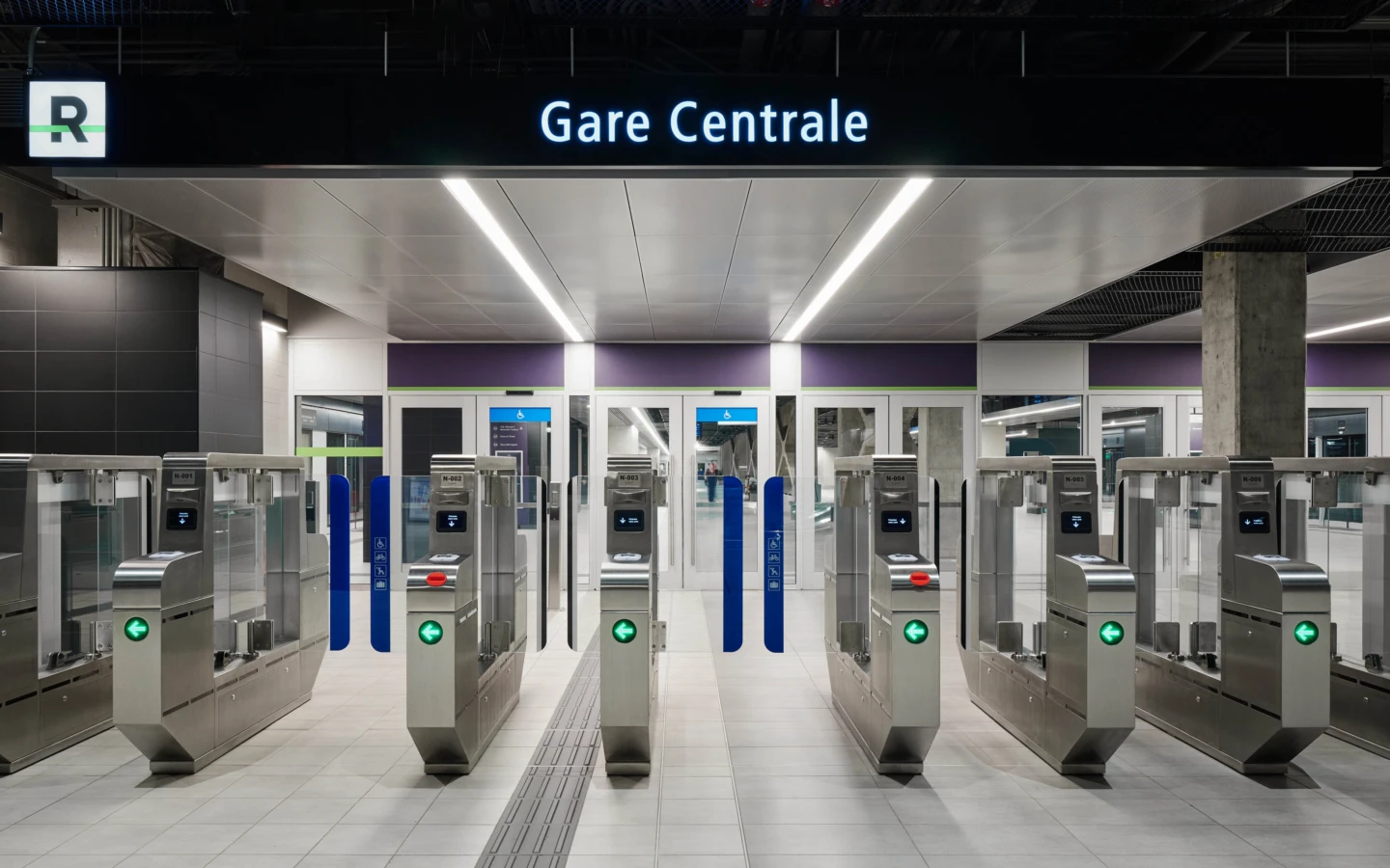 Intérieur du REM – Station Gare Centrale