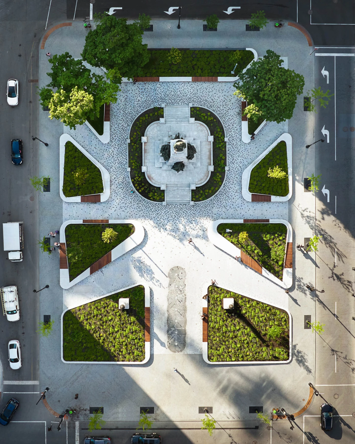 Vue aérienne du Square Phillips