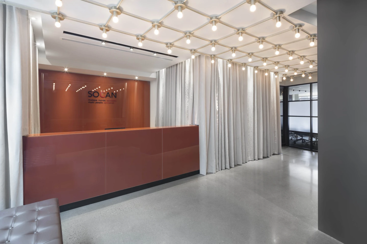 Intérieur de SOCAN, vue de l'entrée