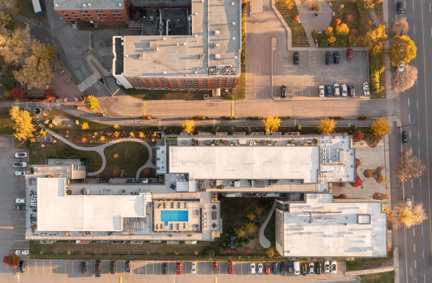 Vue aérienne du U31, vue sur le toit