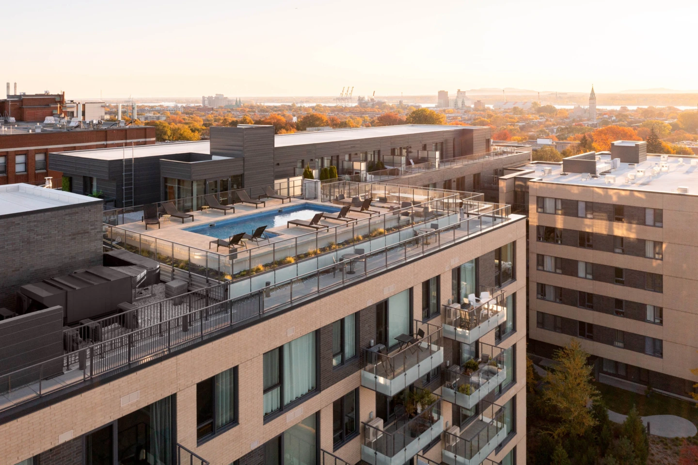 Vue aérienne de U31, vue sur le toit