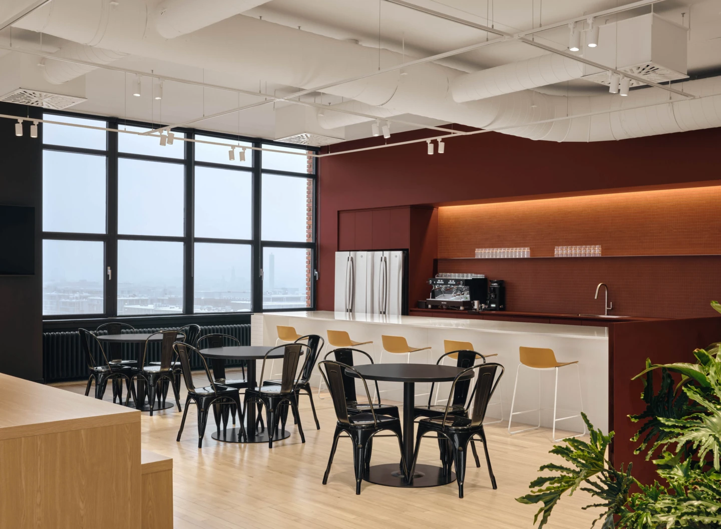 Intérieur de Zinnia, vue de la cafétéria