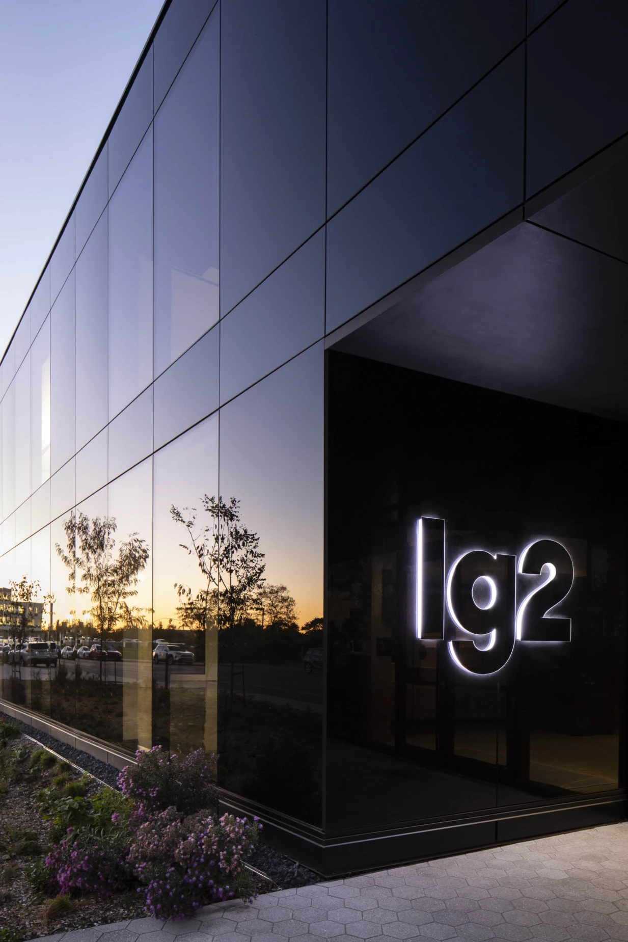 Vue extérieure de l'entrée de lg2