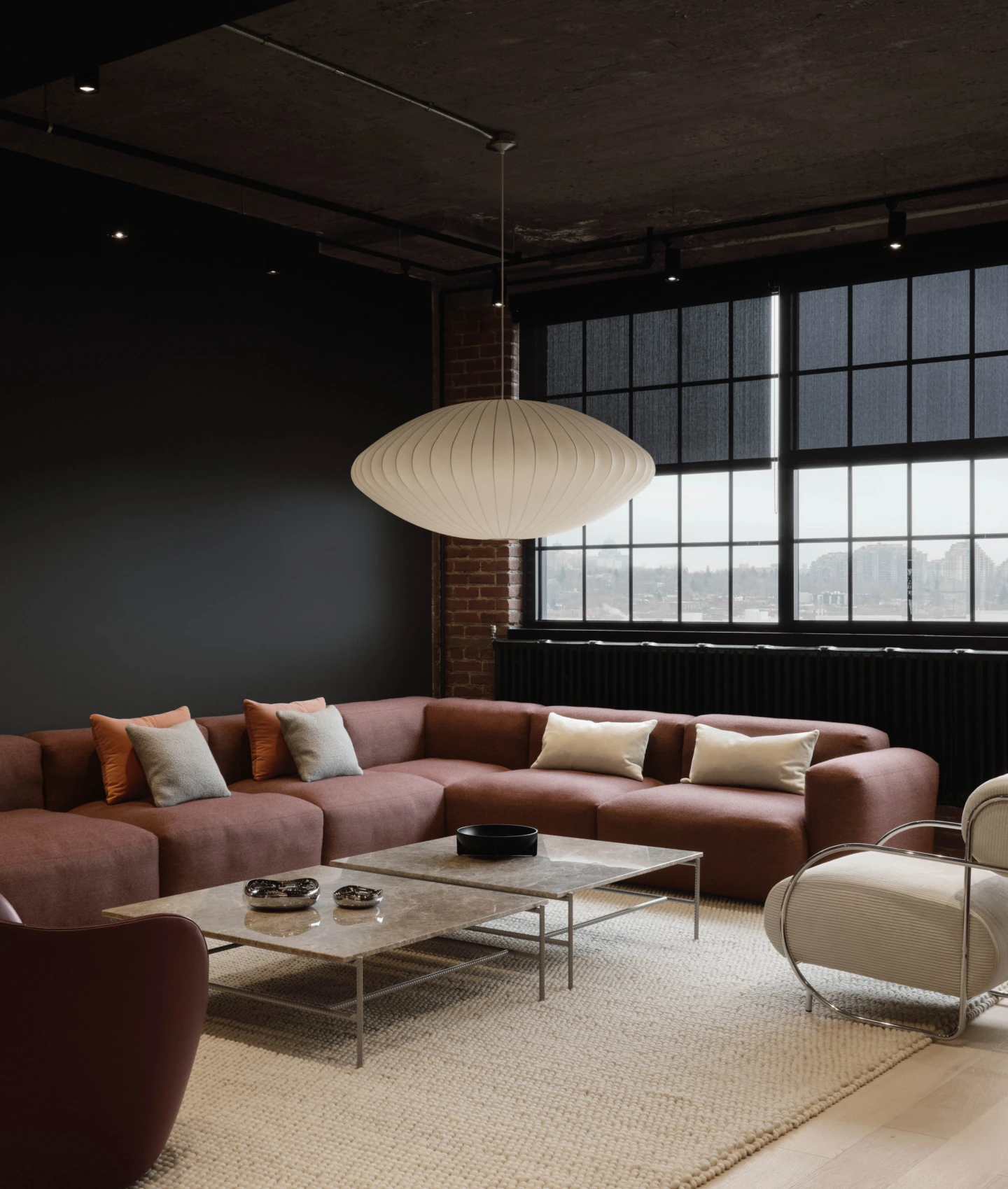 Un canapé dans la Salle d'exposition Möbel