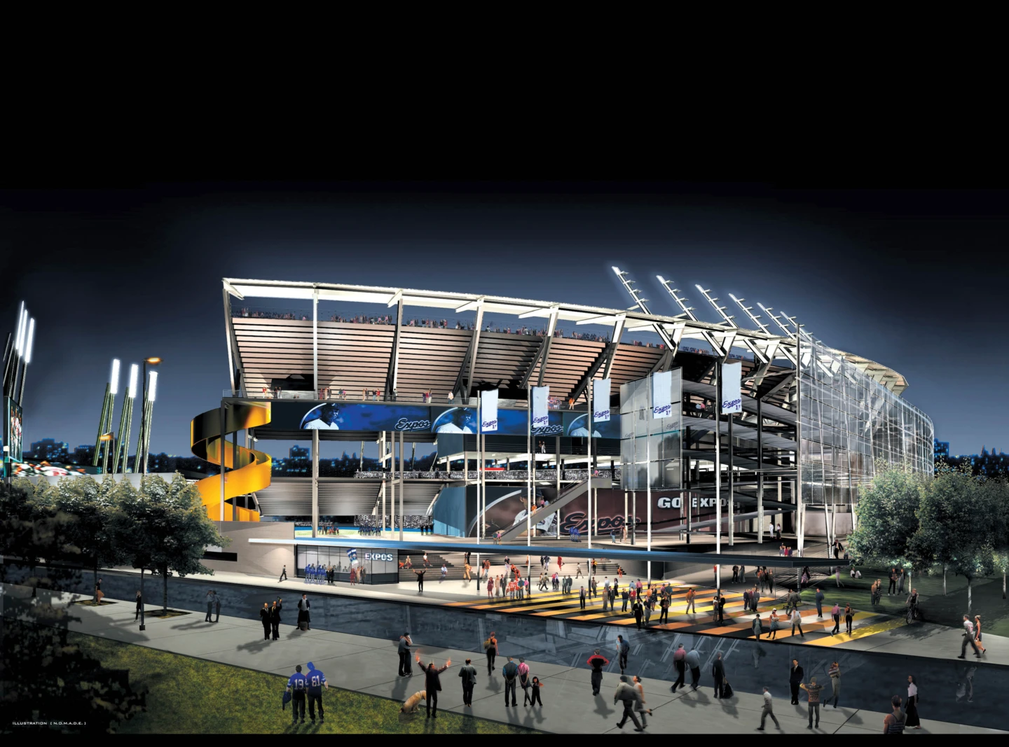 Extérieur du Parc Labatt – Expos Montréal