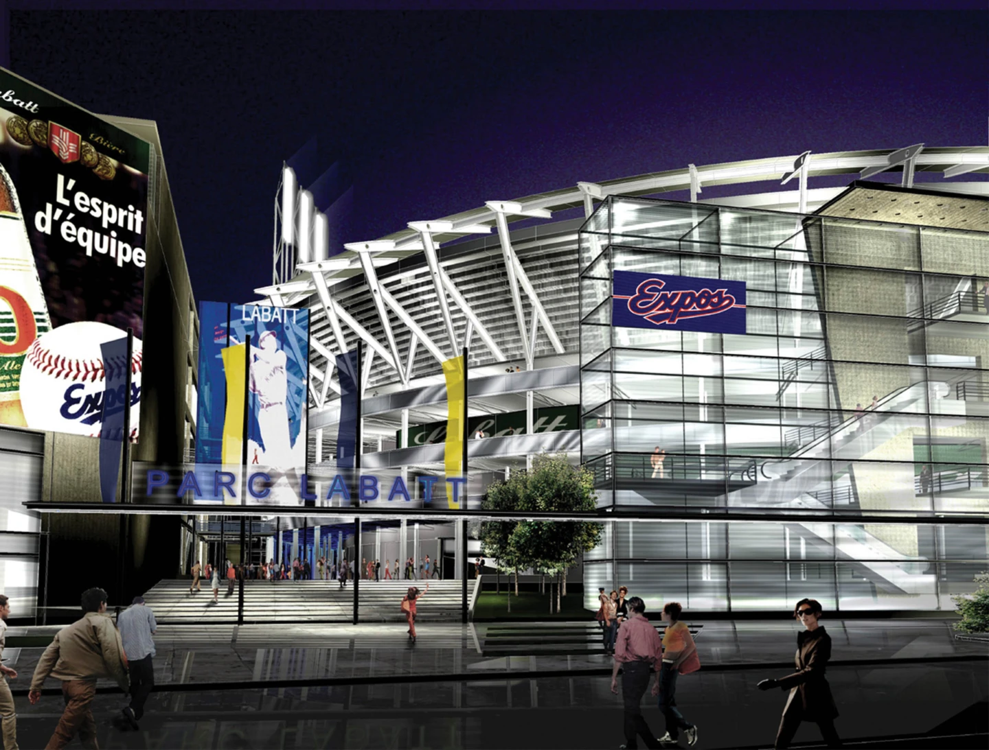 Vue sur le Parc Labatt – Expos Montréal
