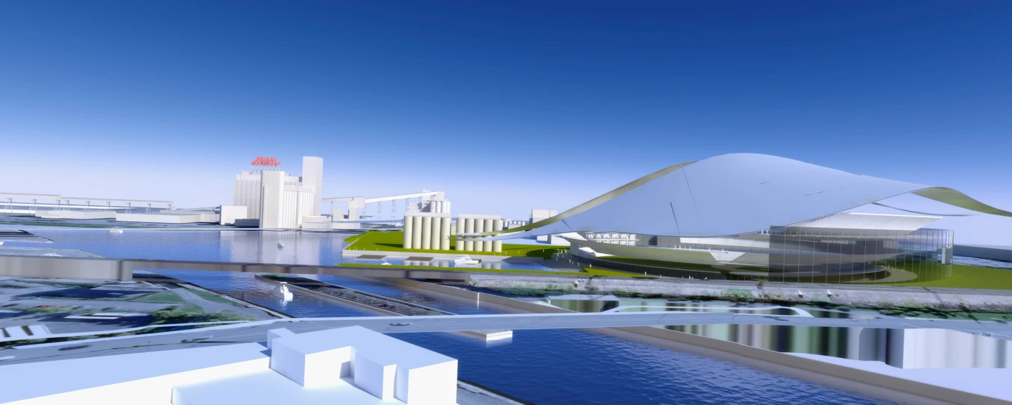 Vue aérienne du Parc Labatt – Expos Montréal