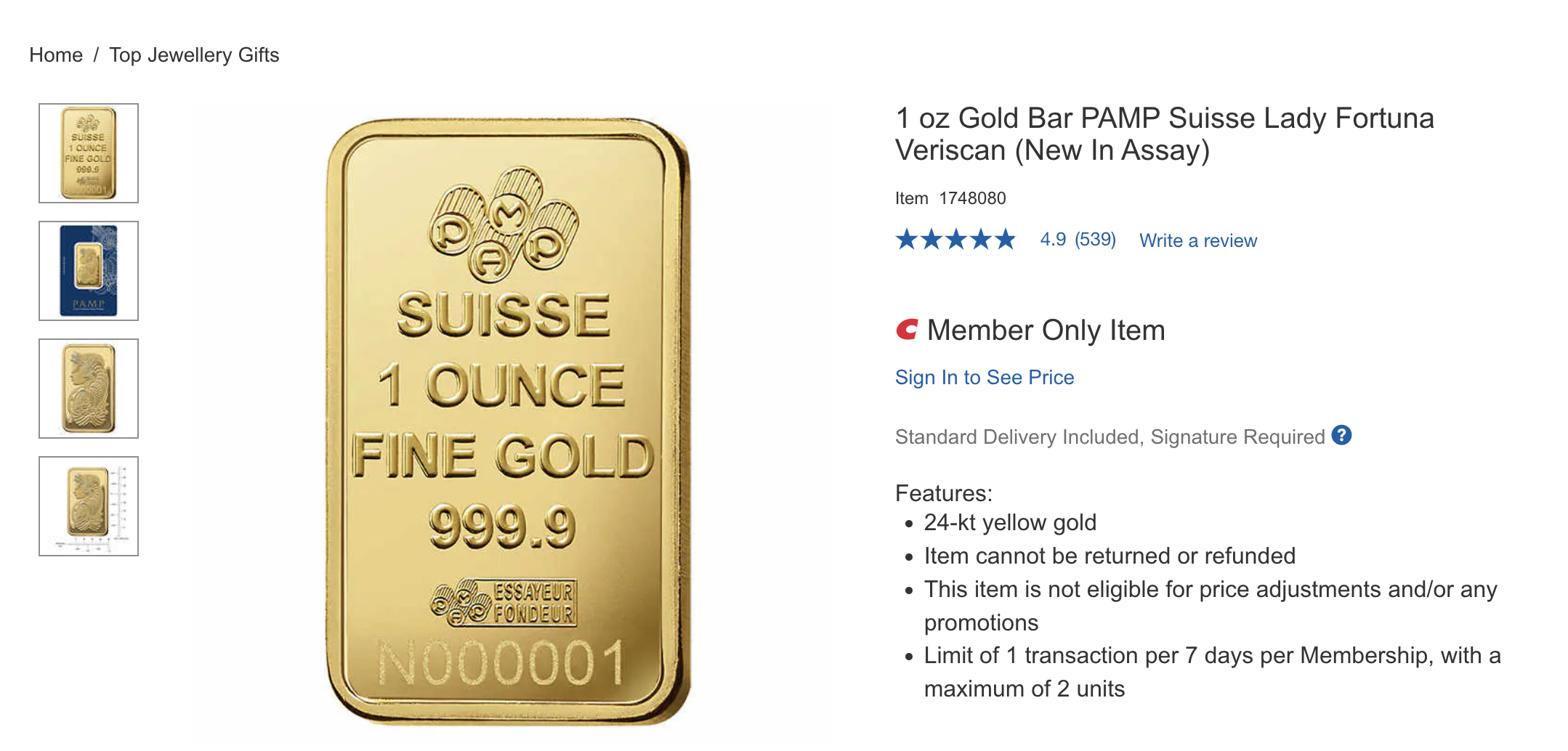 Why is Costco selling gold bars?