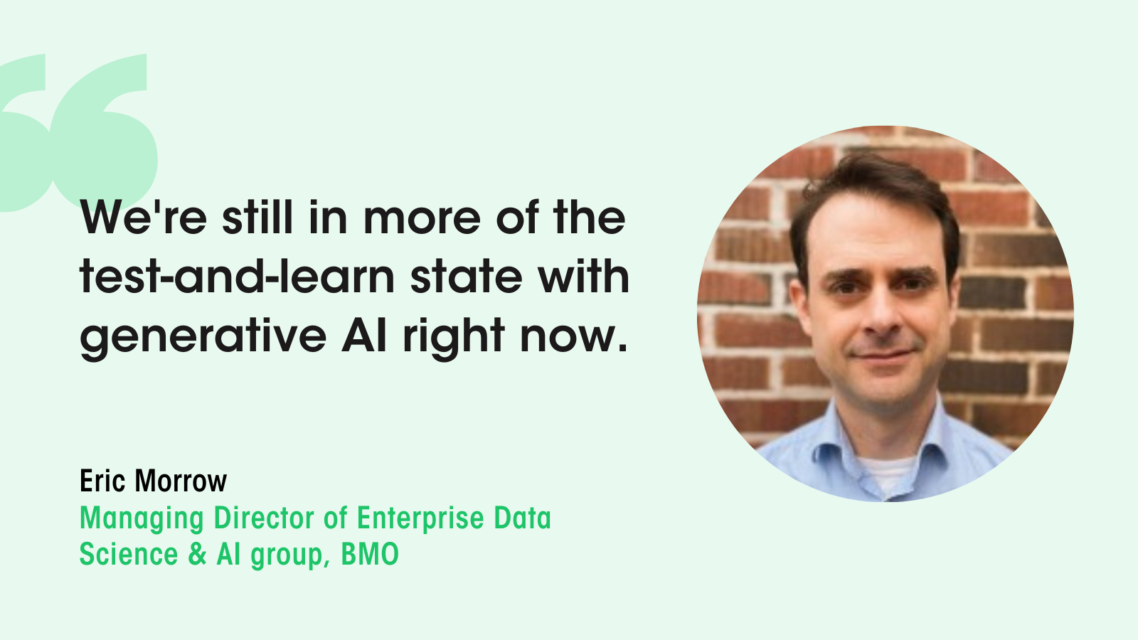 Eric Morrow on how banks are using AI 