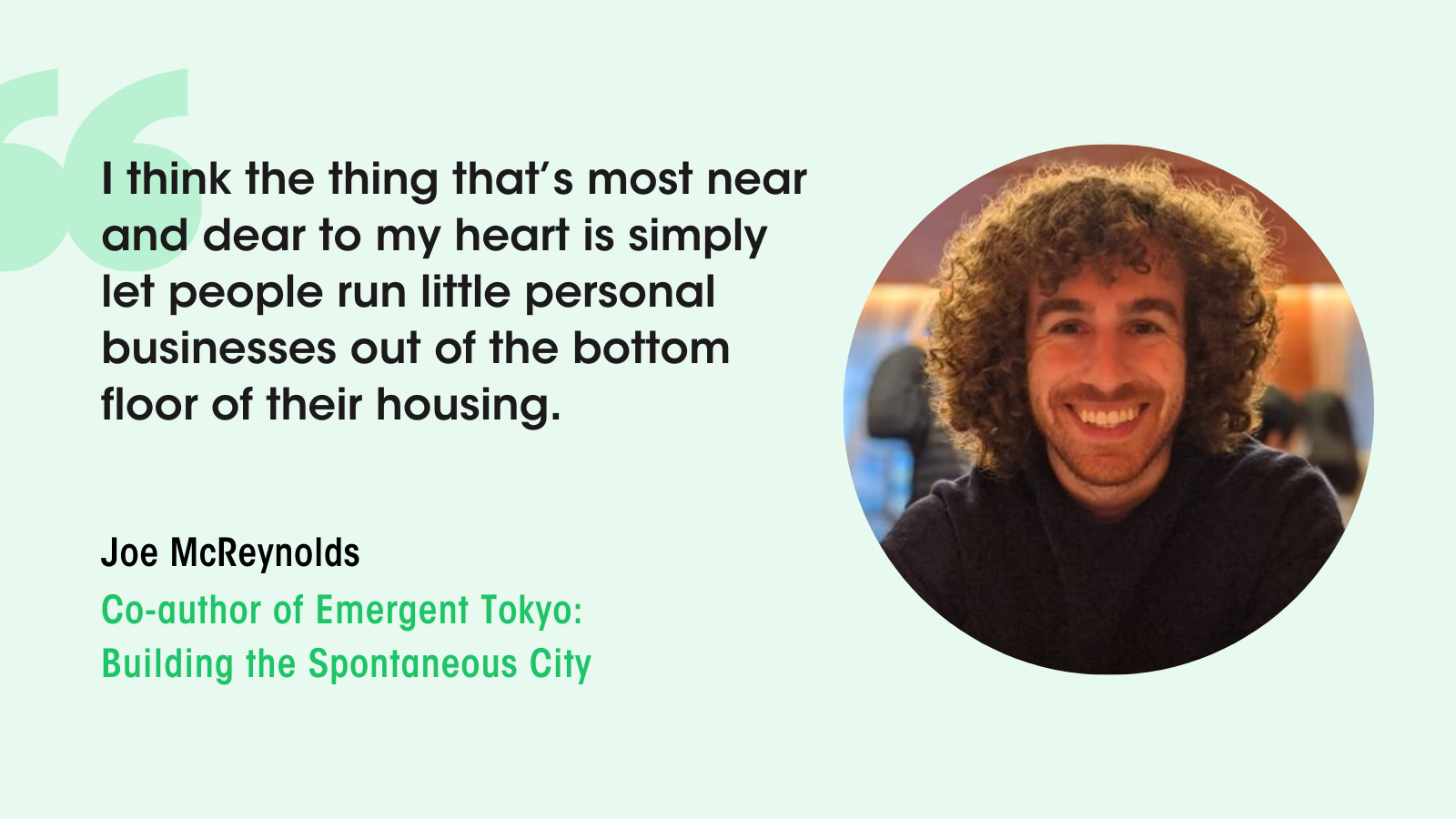 Joe McReynolds on what cities can learn from Tokyo