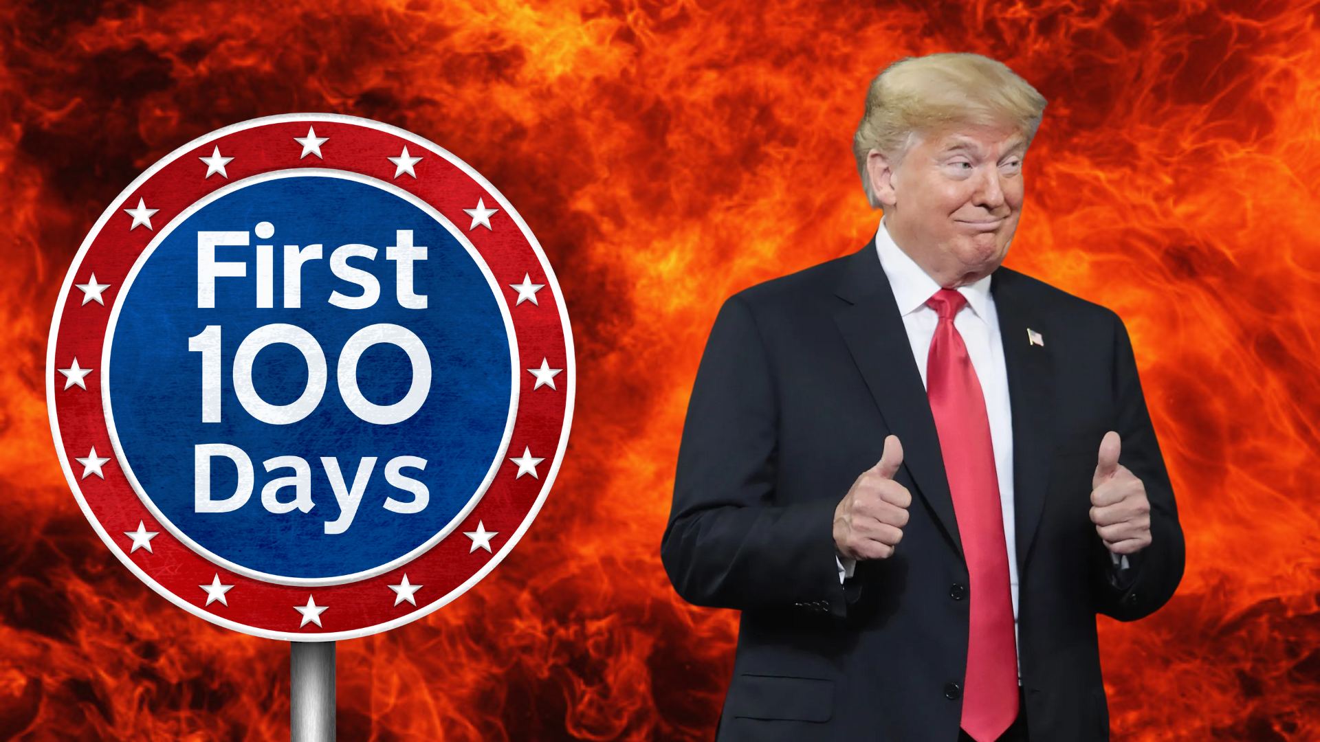 Trump weathers stormy 100th day in office 